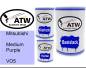 Preview: Mitsubishi, Medium Purple, VO5: 500ml Lackdose + 500ml Klarlack + 250ml Härter - Set, von ATW Autoteile West.